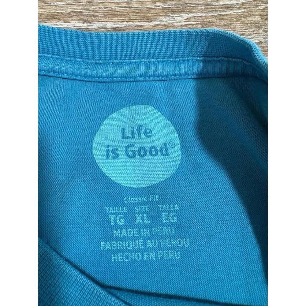 Mens Life is Good Paddle Board Jackie Blue Short Sleeve T-Shirt Sz XL (A10) - Picture 4 of 6